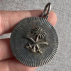Saudi Arabia’s National Emblem Sterling Silver Pendant